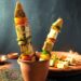 Paneer Tikka Rockets | Grilled Paneer and Vegetable Skewers