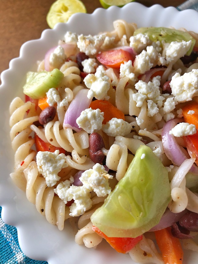 Healthy Pasta Salad | Vegetarian Recipe