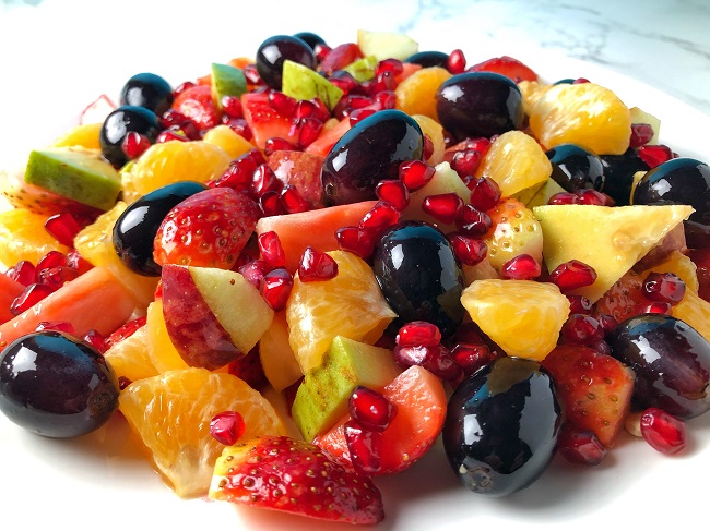 Fruit Salad Recipe with Easy Dressing | Vrat or Fasting Recipe
