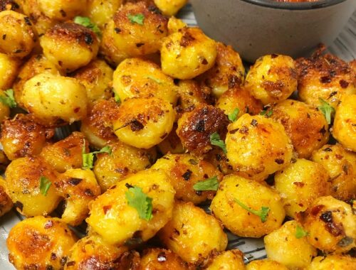 Parmesan Roasted Baby Potatoes - With Garlic and Onion