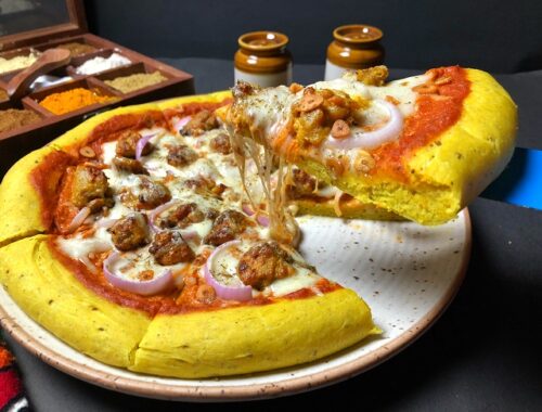 Butter Chicken Pizza With Indian Spiced Crust