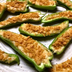 Baked Jalapeno poppers | Cheese Stuffed Bhavnagri Chillies