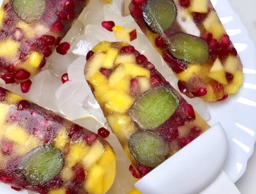 Fresh Fruit Popsicles with Coconut Water