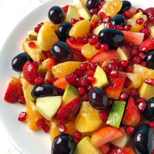 Fruit Salad Recipe with Easy Dressing | Vrat or Fasting Recipe