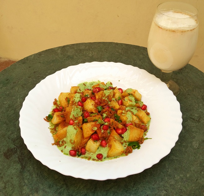 Navratri Aloo Chaat and Chaas