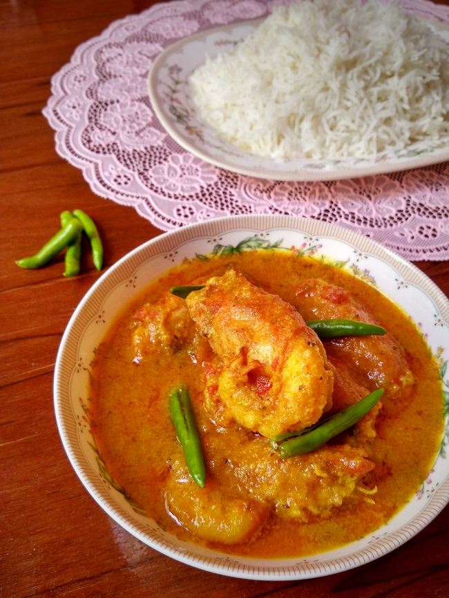 Prawn Malai Curry | Bengali Chingri Malai Curry