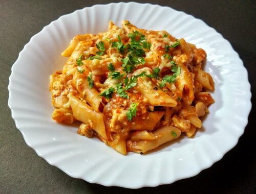 One-pot Chicken Pasta | Chicken Penne Pasta in Tomato Sauce