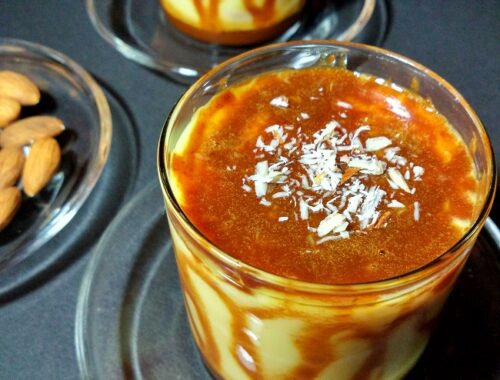 Eggless Caramel Custard