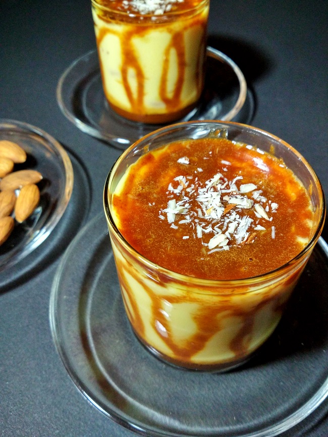 Eggless Caramel Custard