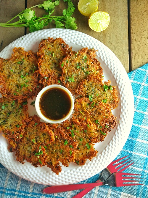 Navratri Potato Pancakes | Easy Vegan Latkes