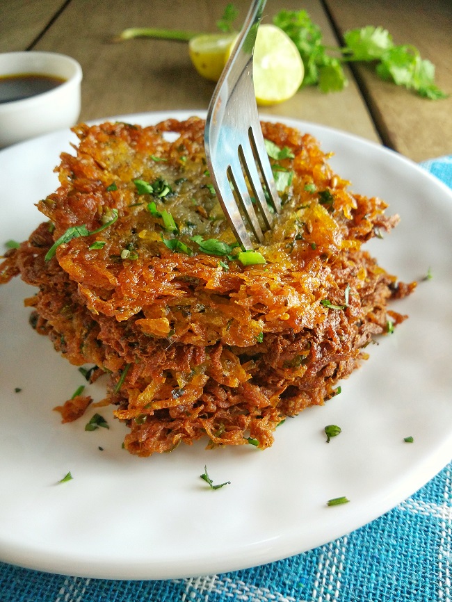 Navratri Potato Pancakes | Easy Vegan Latkes