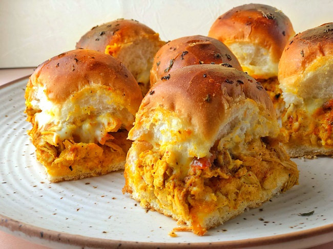 Shredded Chicken Sliders