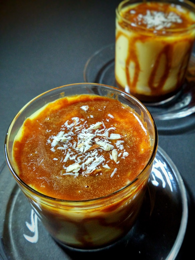 Eggless Caramel Custard