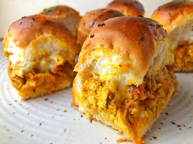 Shredded Chicken Sliders