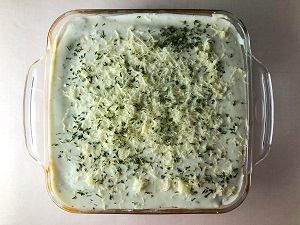 Noodle-less Chicken Lasagna with 3-Cheese Sauce