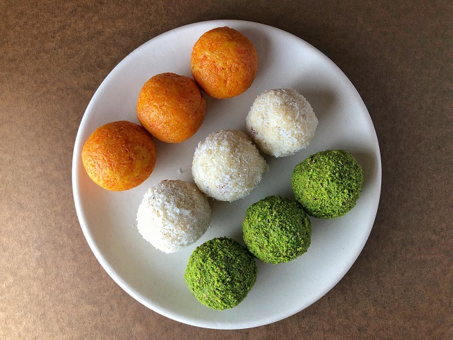 Tricolour Ladoo for Independence Day