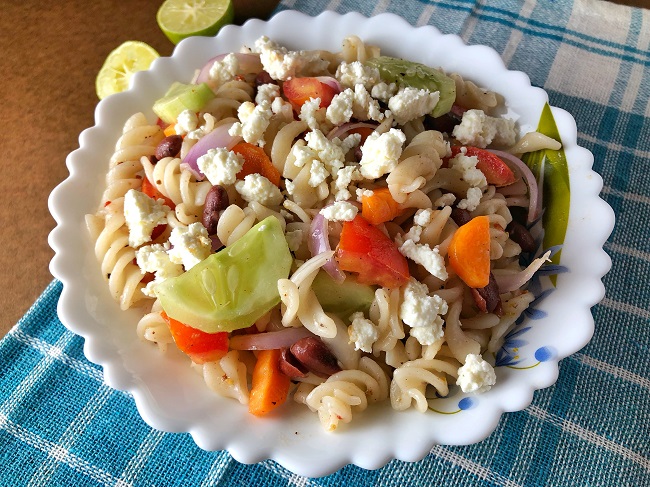 Healthy Pasta Salad | Vegetarian Recipe