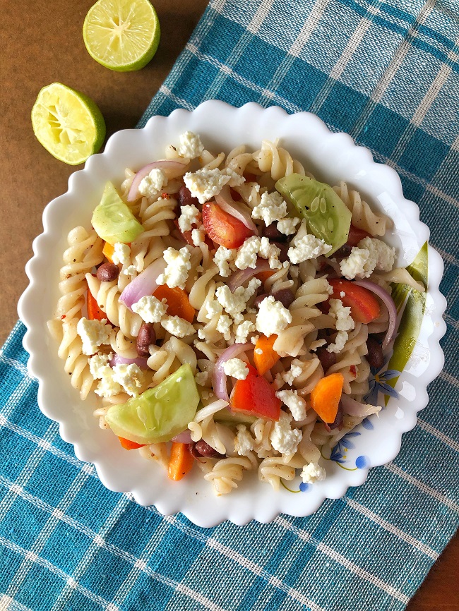 Healthy Pasta Salad | Vegetarian Recipe