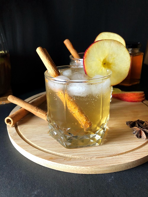Sparkling Apple Mocktail | Non-Alcoholic Cocktail Recipe