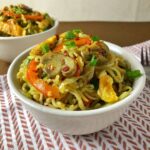 Indian-Style Maggi Recipe with Egg and Mushroom