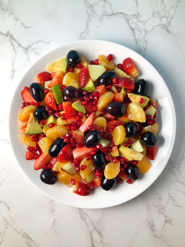 Fruit Salad Recipe with Easy Dressing | Vrat or Fasting Recipe

