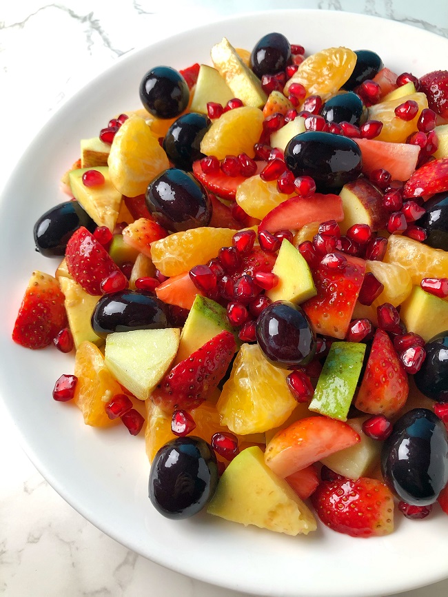 Fruit Salad Recipe with Easy Dressing | Vrat or Fasting Recipe