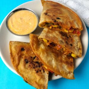 Quick Veggie Quesadilla | Leftover Roti Recipe