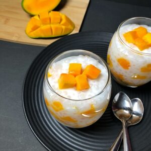 Easy Mango Tapioca Pudding | Eggless Dessert