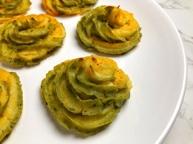 Tri-Coloured Mashed Potato Swirls for Independence Day
