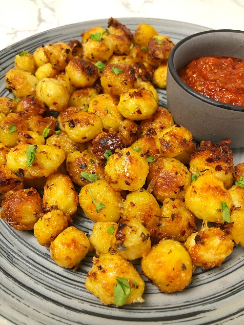 Parmesan Roasted Baby Potatoes - With Garlic and Onion