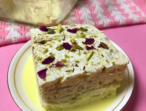 Instant Rasmalai Bread Pudding