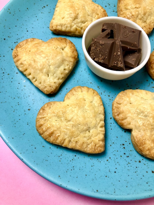 Heart-Shaped Chocolate Hand Pies