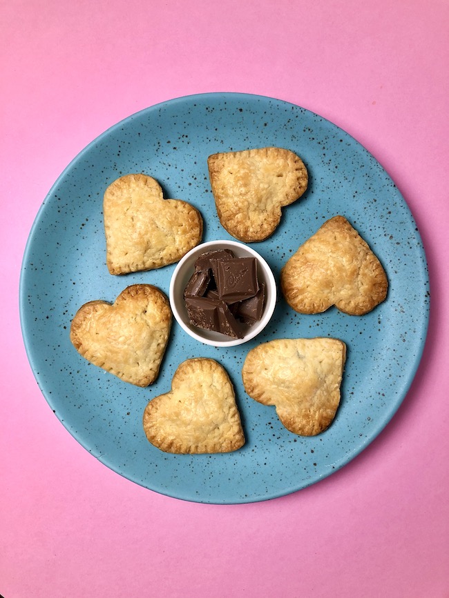 Heart-Shaped Chocolate Hand Pies
