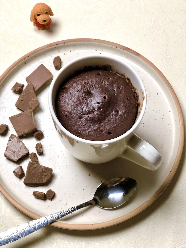 2 Minute Christmas Chocolate Mug Cake - 31 Daily