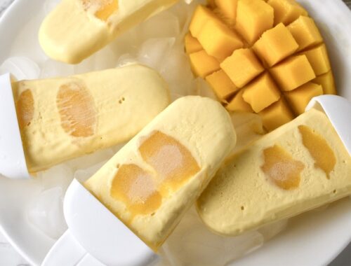 3-Ingredient Creamy Mango Popsicles and Ice Cream Made In a Blender