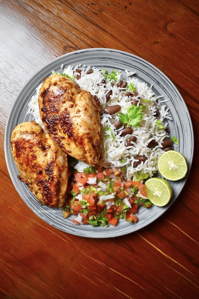 Easy Jamaican Jerk Chicken With Coconut Rice And Beans
