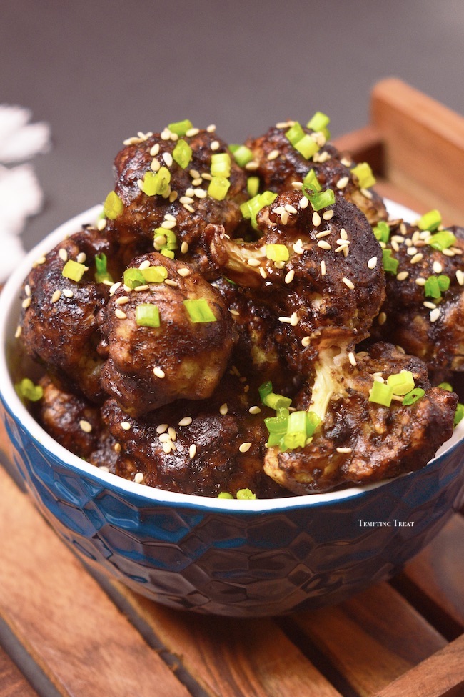 Baked Teriyaki Cauliflower | Healthy Gobi Pakora Recipe