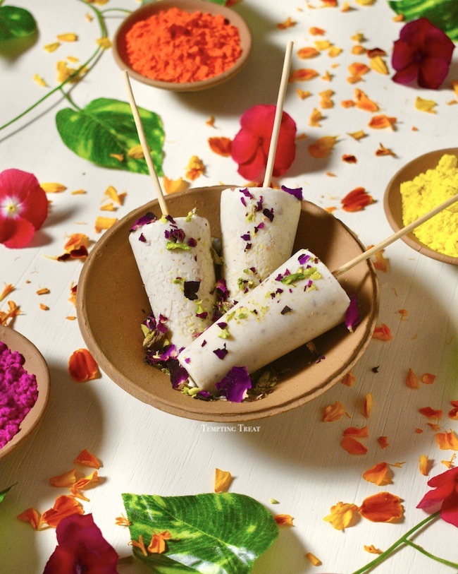 Holi Special Thandai Kulfi | Kulfi Recipe Without Cream, Condensed Milk, Mawa & Milk Powder