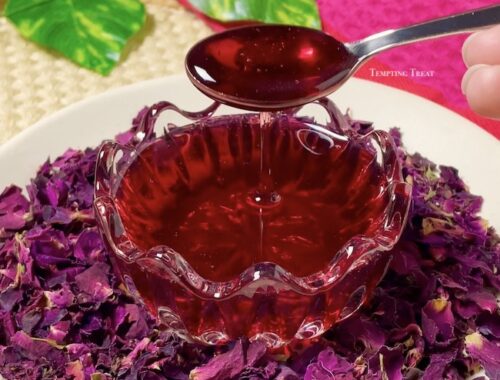 Homemade Rose Syrup Recipe For Iftar Drinks/Desserts