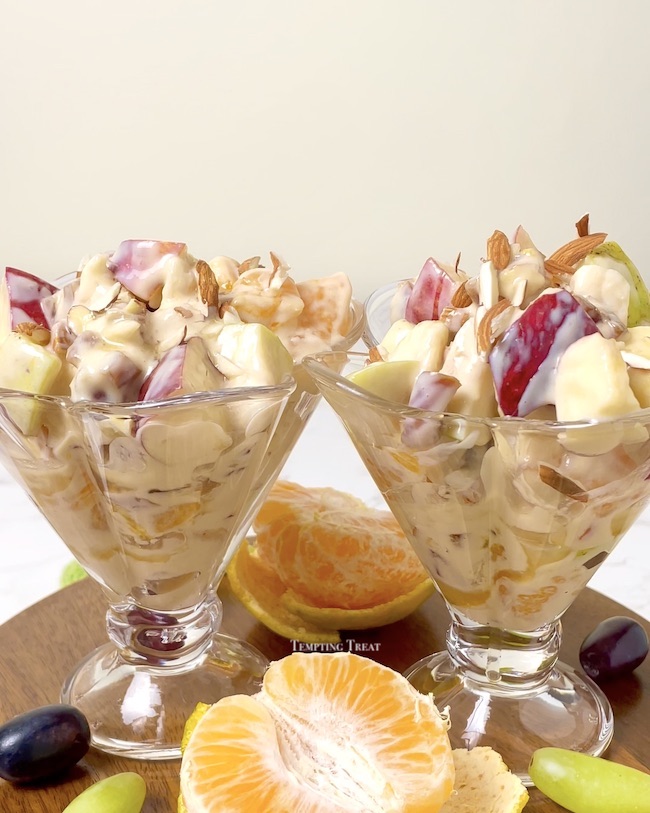 Creamy Fruit Chaat Recipe without cream