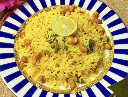 how to make lemon rice, simple lemon rice recipe