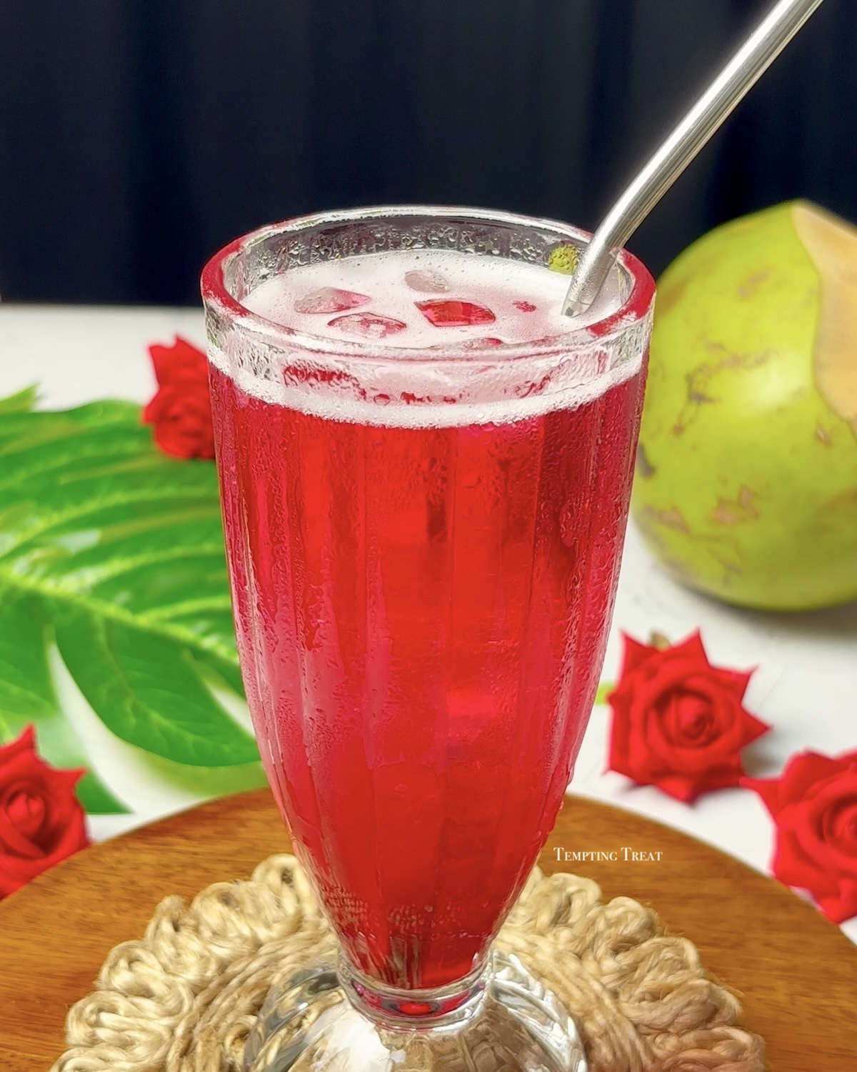 Rose Coconut Sharbat